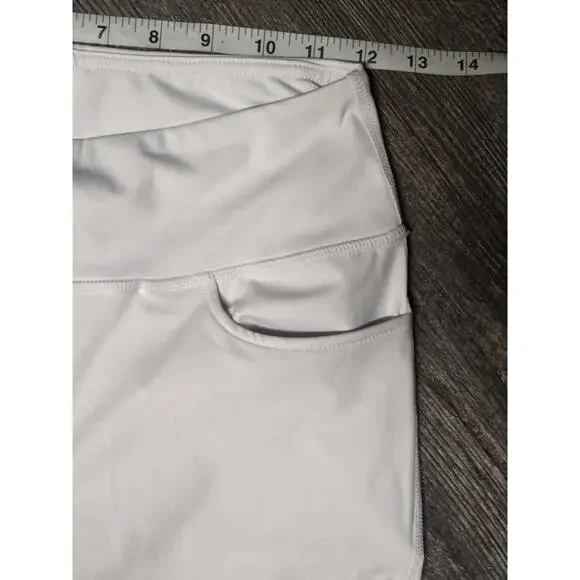 Cakulo NWT White Cropped Capri Yoga Pants Size S Small Stretch Active Golf - Picture 4 of 6